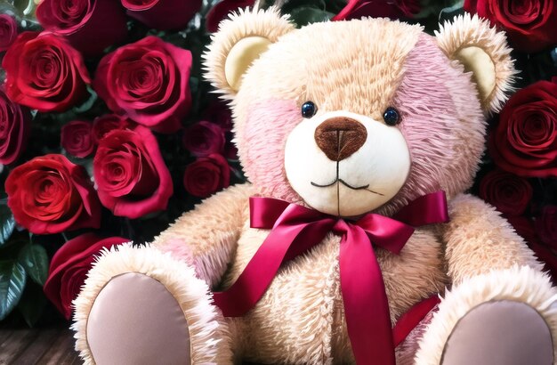 Leuke teddybeer Valentijnsdag Leuk cadeau voor je vrouw Vriendin Generatieve AI