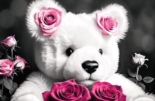 Leuke teddybeer Valentijnsdag Leuk cadeau voor je vrouw Vriendin Generatieve AI