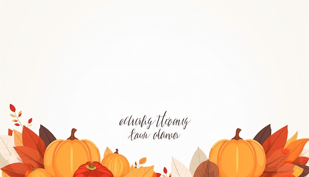 Leuke Thanksgiving frame kaart sjabloon minimalistische platte vector kleuren