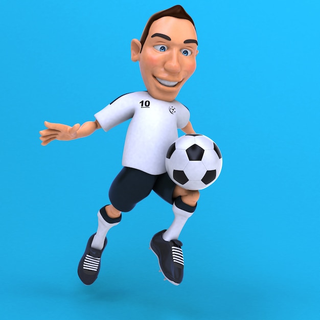 Leuke voetballer - 3D-karakter
