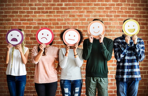 Leuke weergave van een reeks verschillende emoties