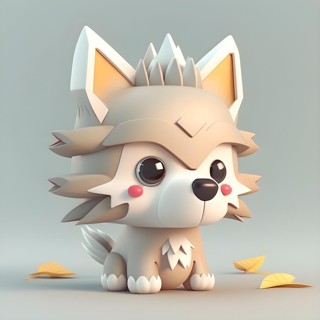 Leuke wolf character design generatieve ai