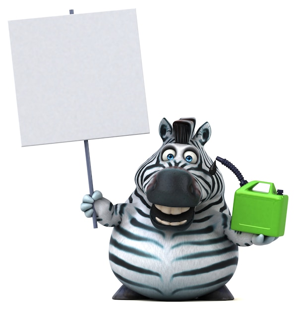 Leuke zebra - 3D illustratie