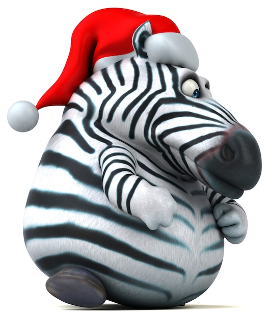 Leuke zebra - 3D illustratie