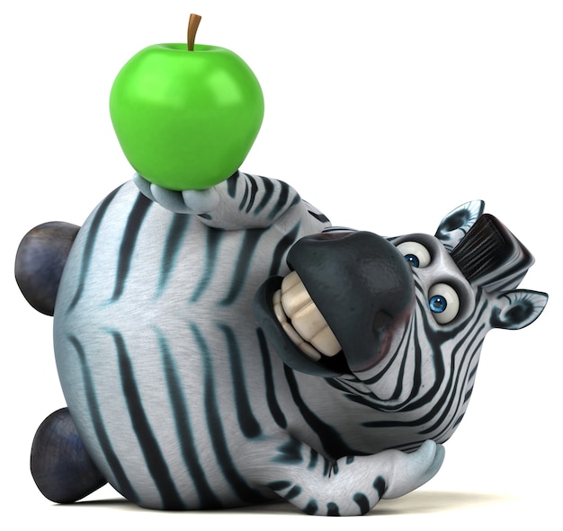 Leuke zebra - 3D illustratie