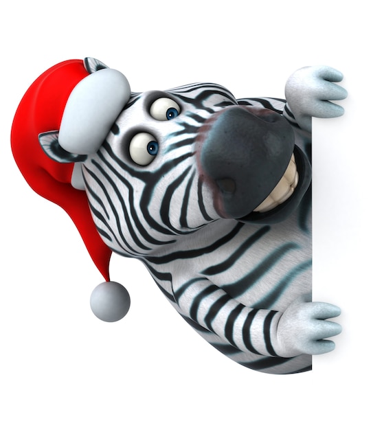 Leuke zebra - 3D illustratie