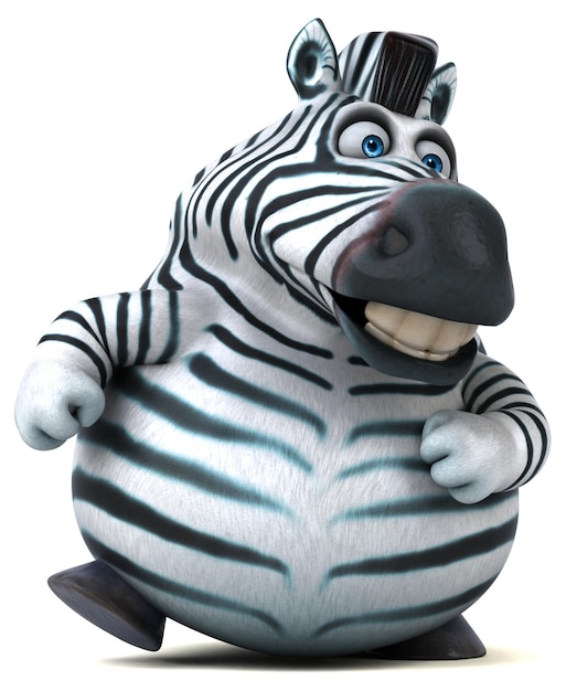 Leuke zebra 3D illustratie