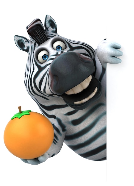 Leuke zebra 3d illustratie