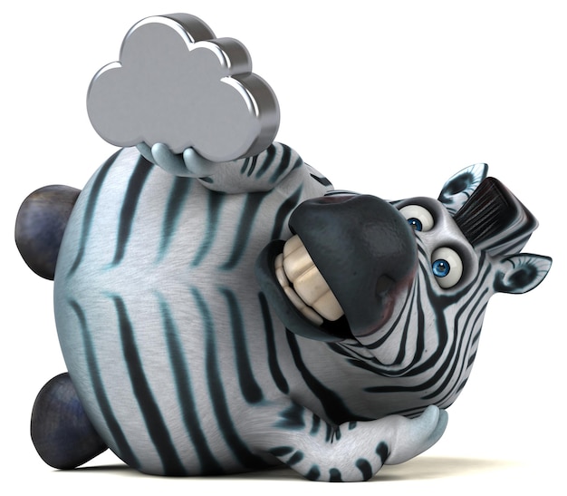 Leuke zebra 3D illustratie