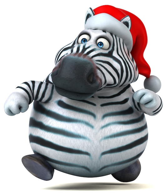 Leuke zebra - 3D illustratie