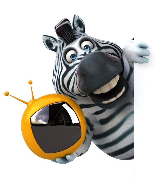 Leuke zebra - 3D illustratie