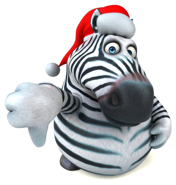 Leuke zebra - 3D illustratie