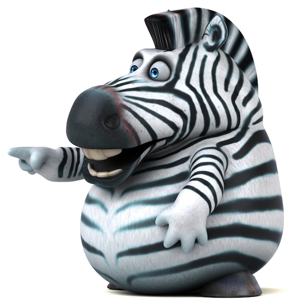 Leuke zebra - 3D illustratie