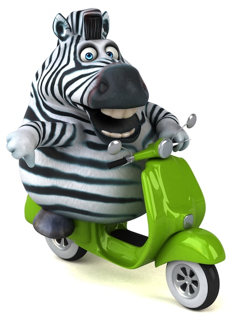 Leuke zebra - 3D illustratie