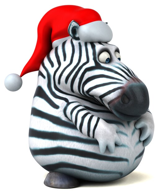 Leuke zebra - 3D illustratie