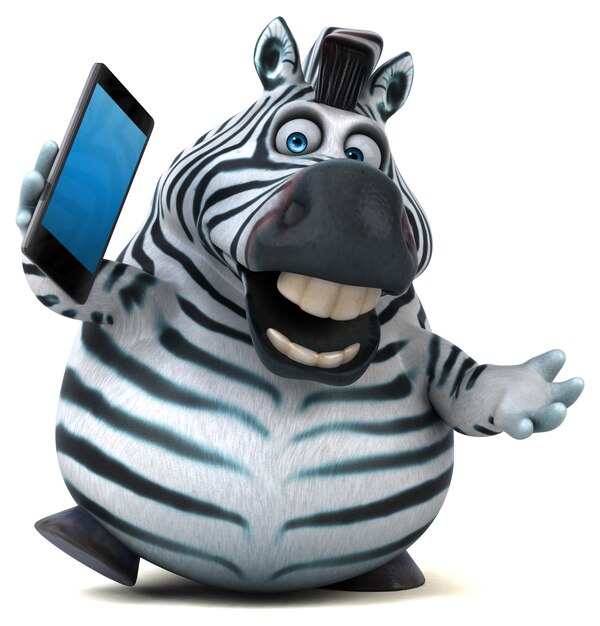 Leuke zebra - 3d illustratie