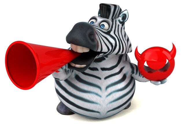 Leuke zebra - 3D illustratie