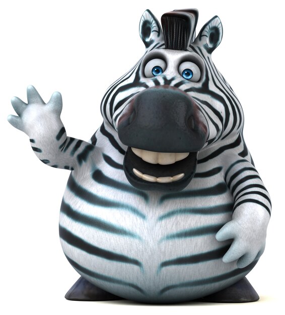 Leuke zebra - 3D illustratie