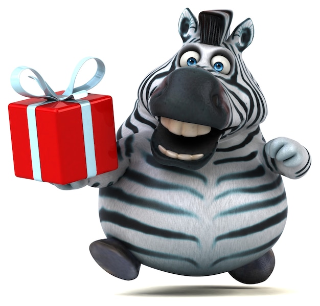 Leuke zebra - 3D illustratie