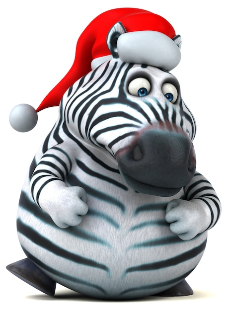 Leuke zebra - 3D illustratie