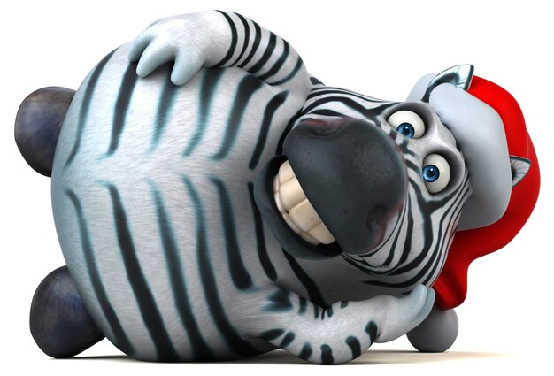 Leuke zebra - 3D illustratie