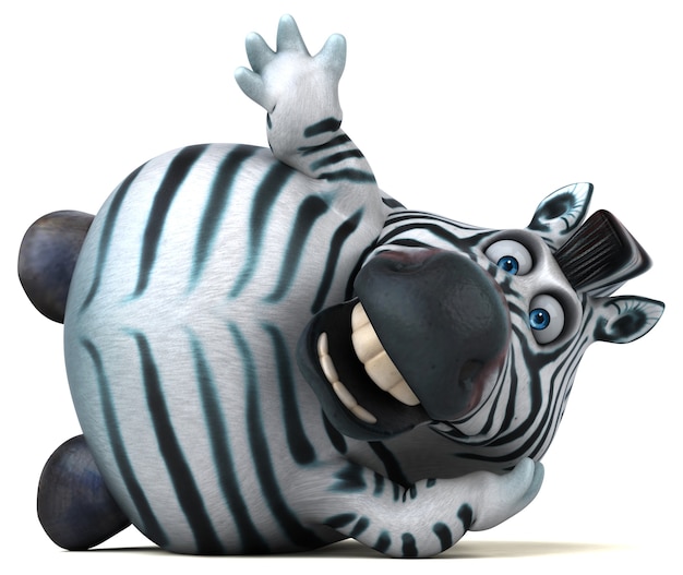 Leuke zebra - 3D illustratie