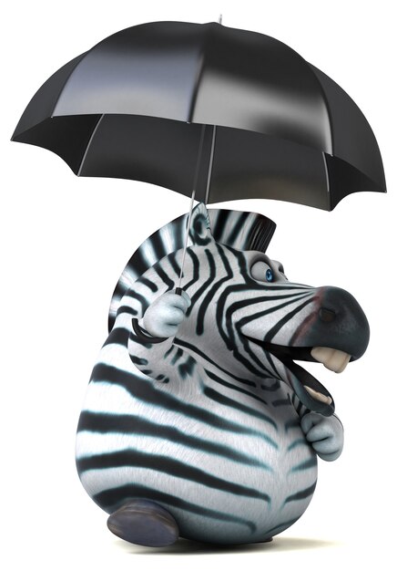 Leuke zebra - 3D illustratie