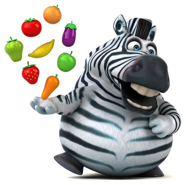 Leuke zebra - 3D-personage