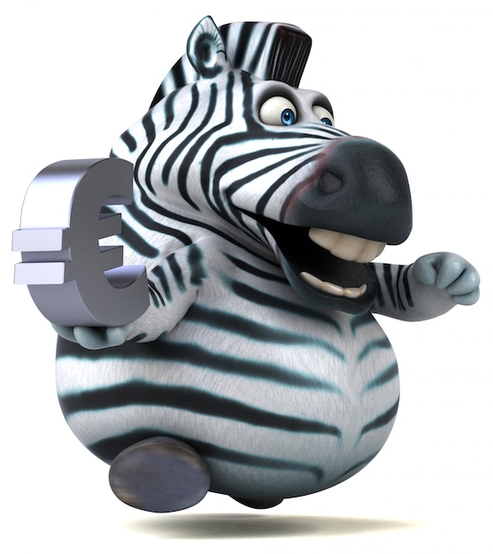 Leuke zebra-animatie