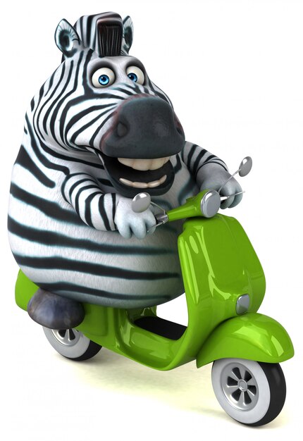 Leuke zebra-animatie