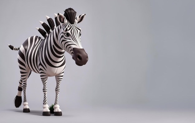 Leuke zebra met bloemen op zijn hoofd podiumfoto voor ontwerpers