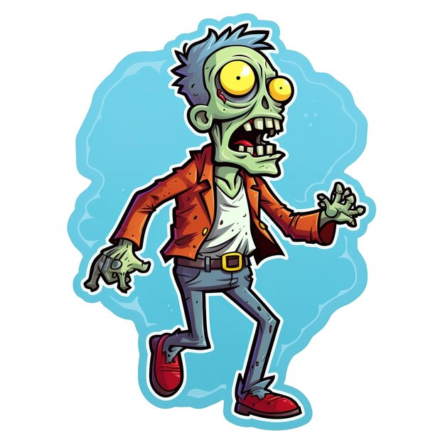 Foto leuke zombie sticker.