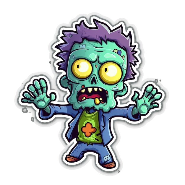 Leuke zombie sticker.