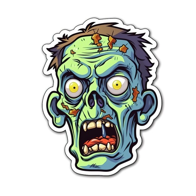 Foto leuke zombie sticker.