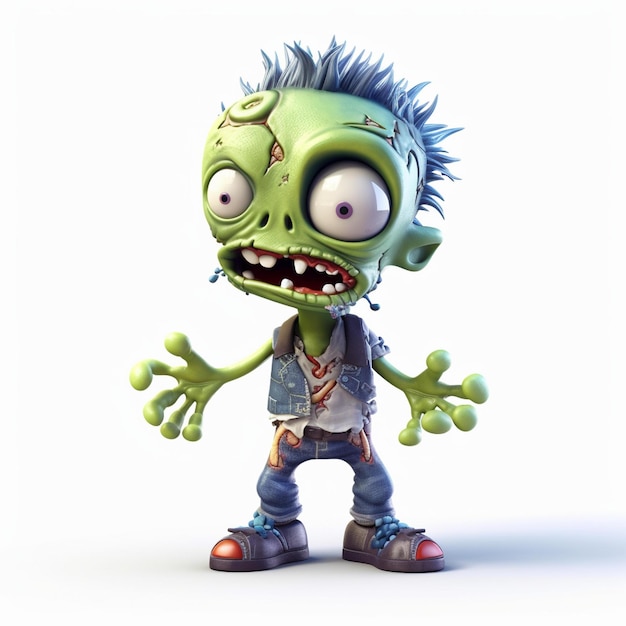 Leuke zombies Cartoon 3D-personages