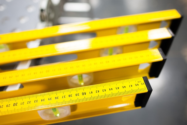 Photo level rulers displaying in tools store