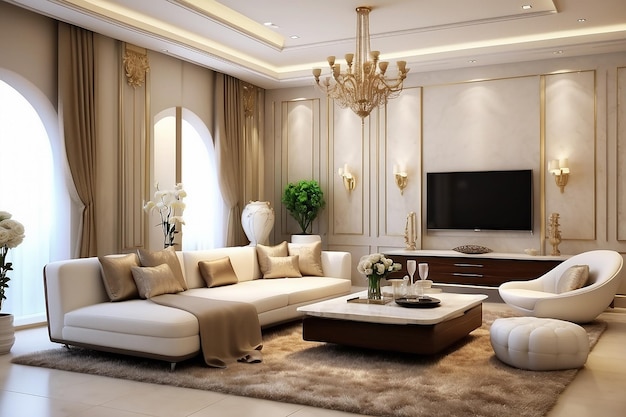 Levende luxe kamer interieur