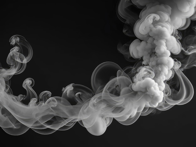 Levende symfonie Singular ingewikkelde stromen van zwart en rook een abstract behang achtergrond een kale