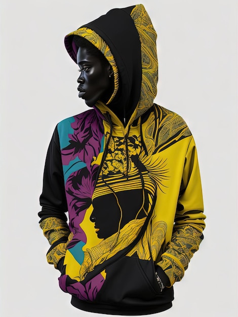 Levendig Afrobeat Fusion kleurrijk silhouet T-shirtontwerp