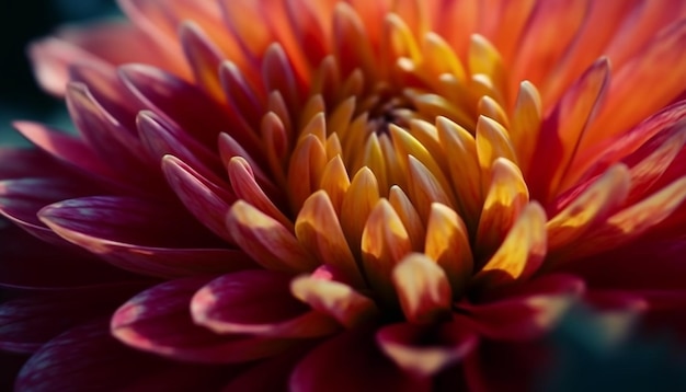 Levendig boeket van dahlia chrysanthemum en gerbera gegenereerd door AI