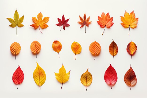 Foto levendig gerangschikt herfstgebladerte