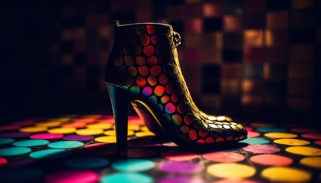 Levendig nachtleven Vrouwen elegantie en sensualiteit in hoge hakken schoenen gegenereerd door kunstmatige intelligentie