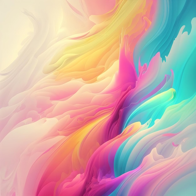 Levendige abstracte kleurrijke volumetrische achtergrond in een wolk golfvorm