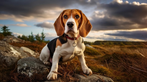 Levendige Beagle vastgelegd in hoge definitie