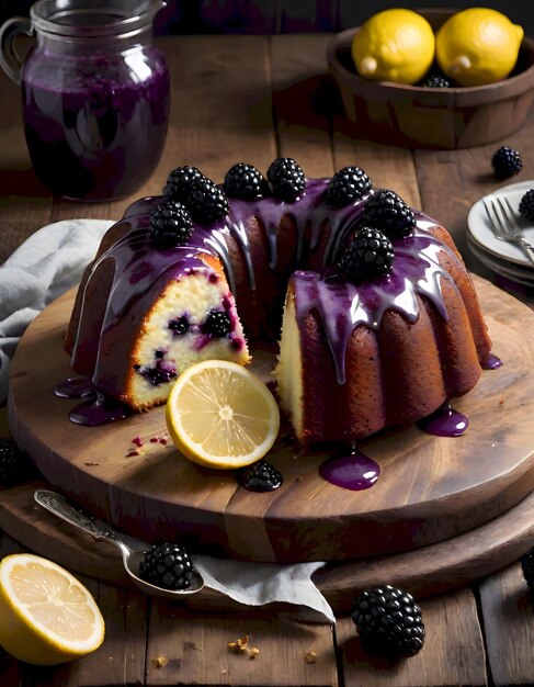 Levendige Blackberry Bundt taart