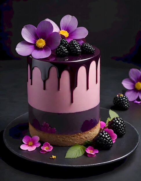 Levendige Blackberry Cheesecake