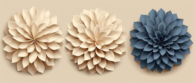 Foto levendige decoratieve papieren bloemenarrangement
