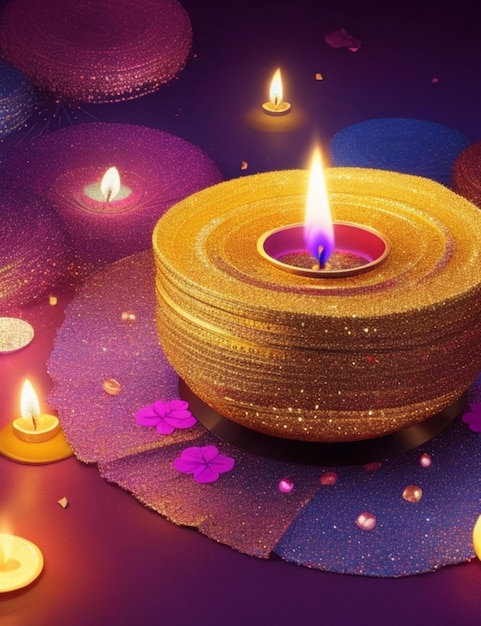 levendige Diwali-achtergrond