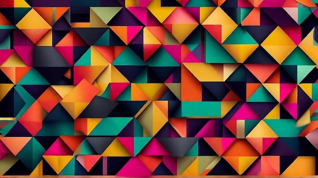 Levendige driehoekige patronen abstracte geometrische achtergrond