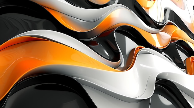 Levendige en dynamische 3D-abstract rendering die de mogelijkheden van vorm en kleur verkent